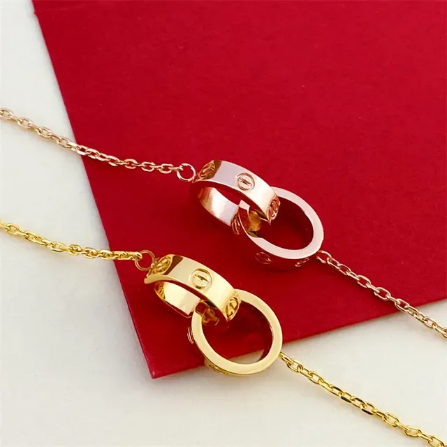 Cartier Love Interlocking Rings Gold Bracelet 2