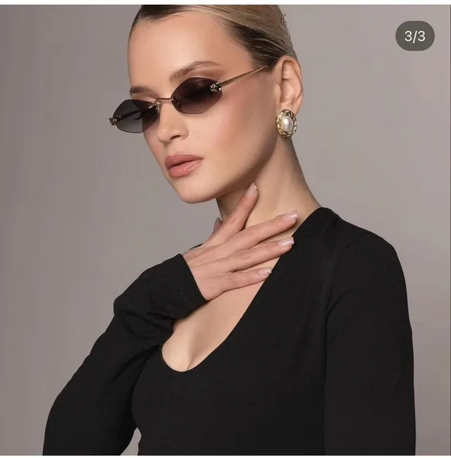 Cartier Panthère de Cartier 渐变灰无框太阳镜 2