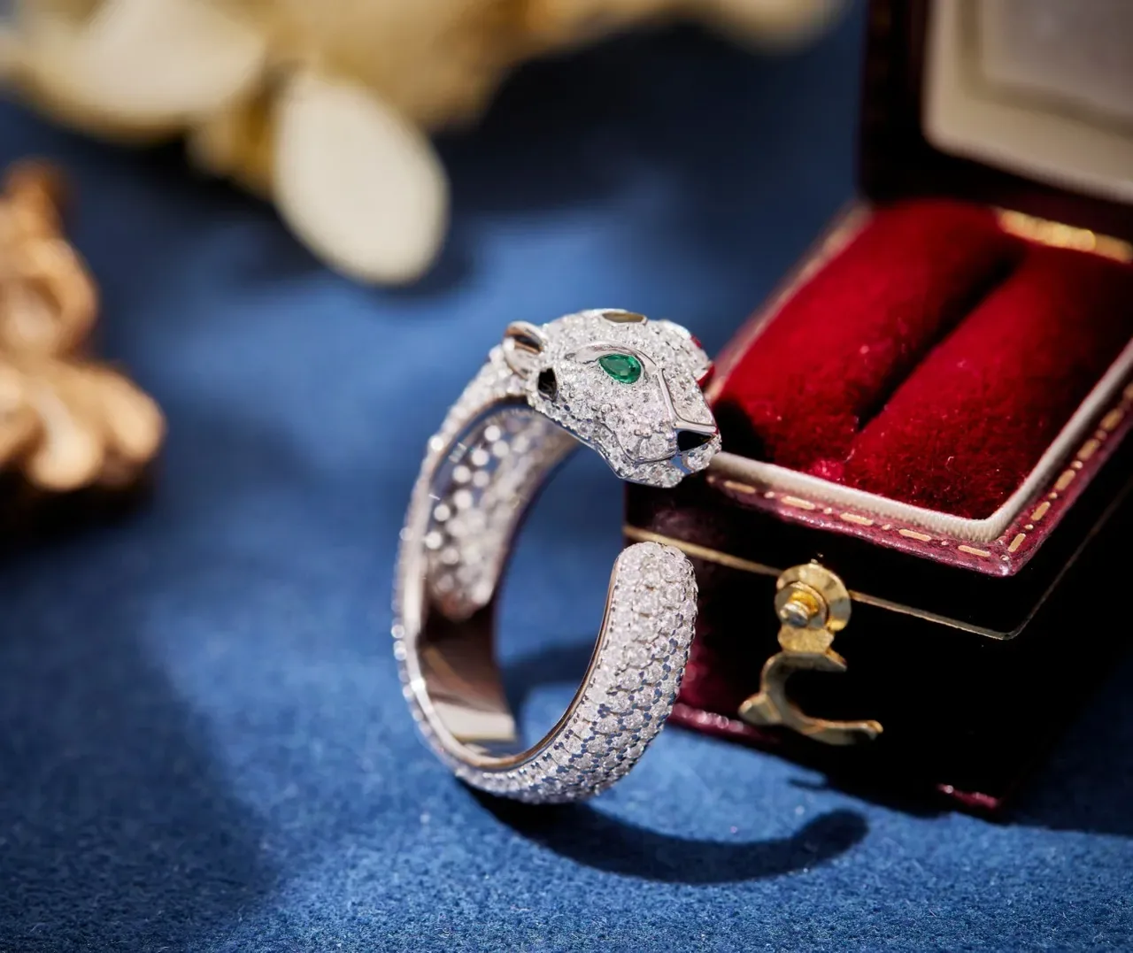 Cartier Panthère Panther Head Pavé Diamond Ring 6