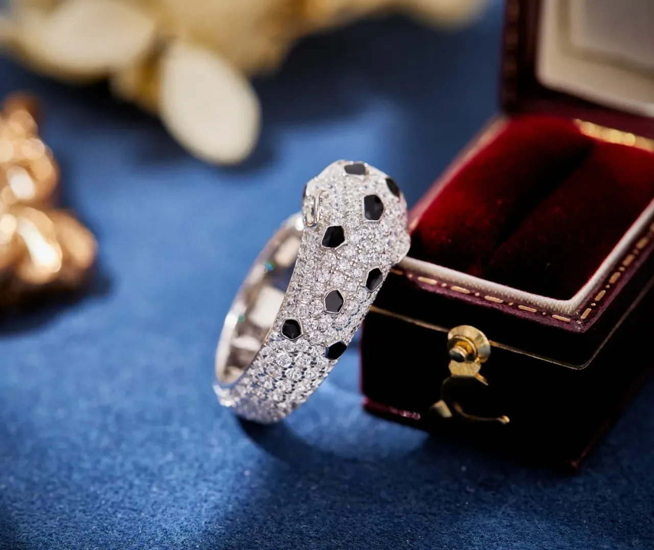 Cartier Panthère Panther Head Pavé Diamond Ring 7
