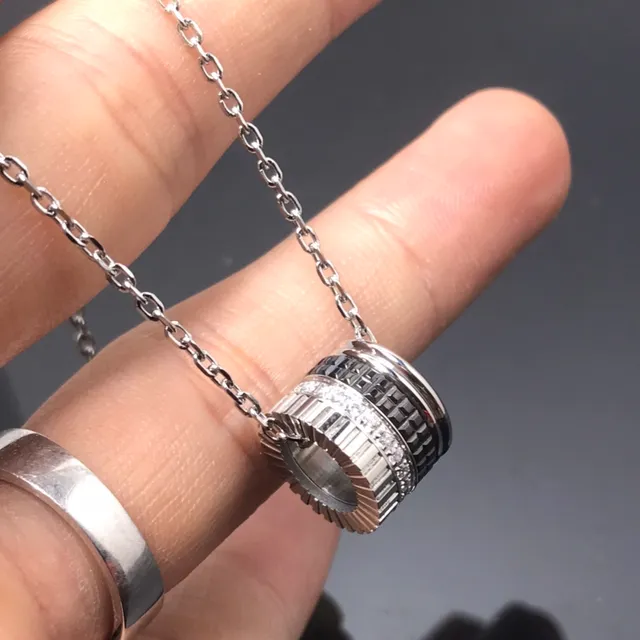 Cartier Trinity Gold Black Modular Cylindrical Pendant Multi-Tone Necklace 3