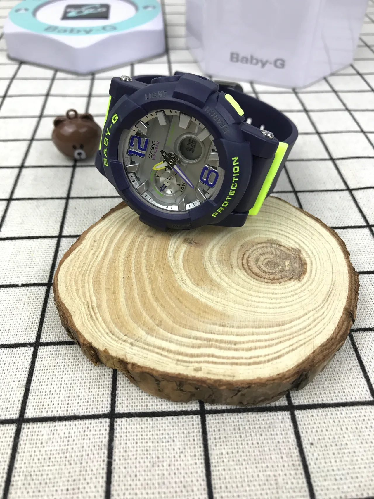 Casio Baby-G Navy Green Analog-Digital Hybrid Tide Graph Function Watch 3
