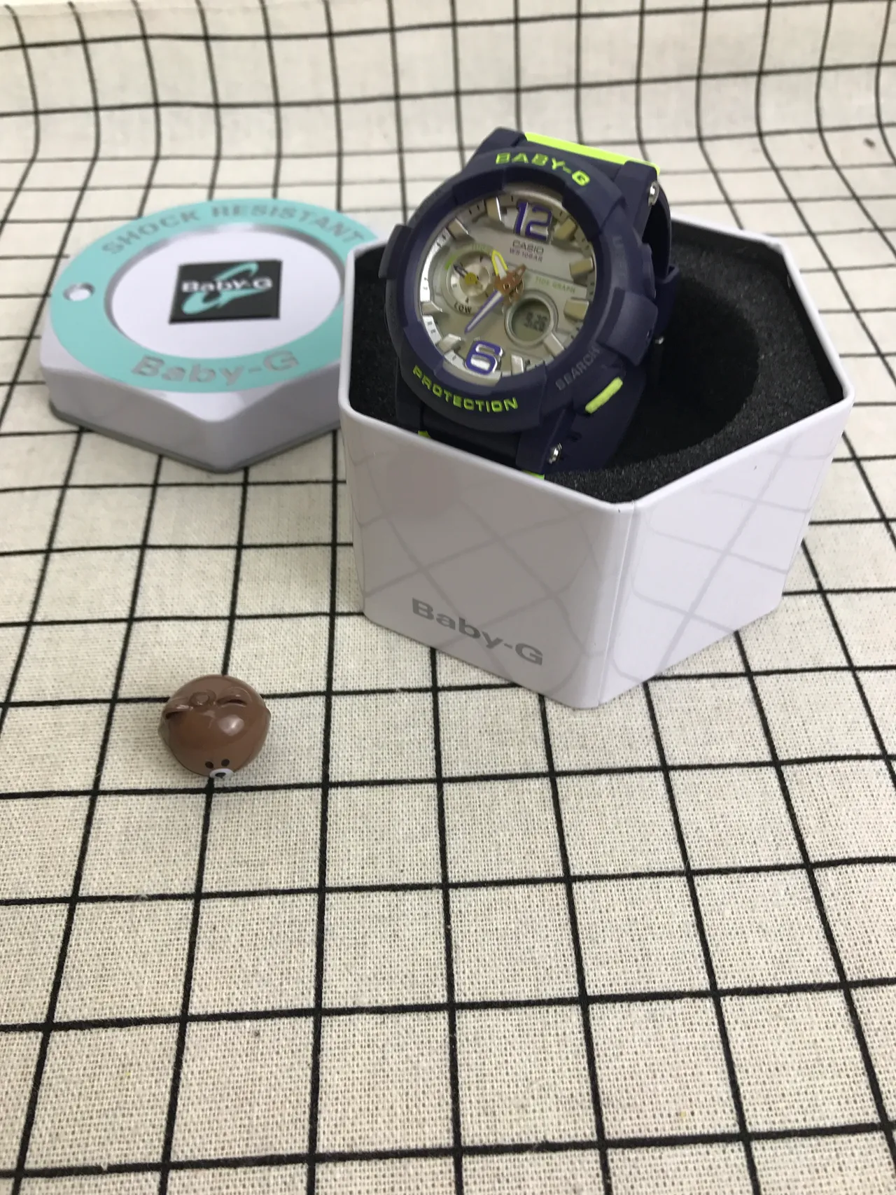 Casio Baby-G Navy Green Analog-Digital Hybrid Tide Graph Function Watch 4