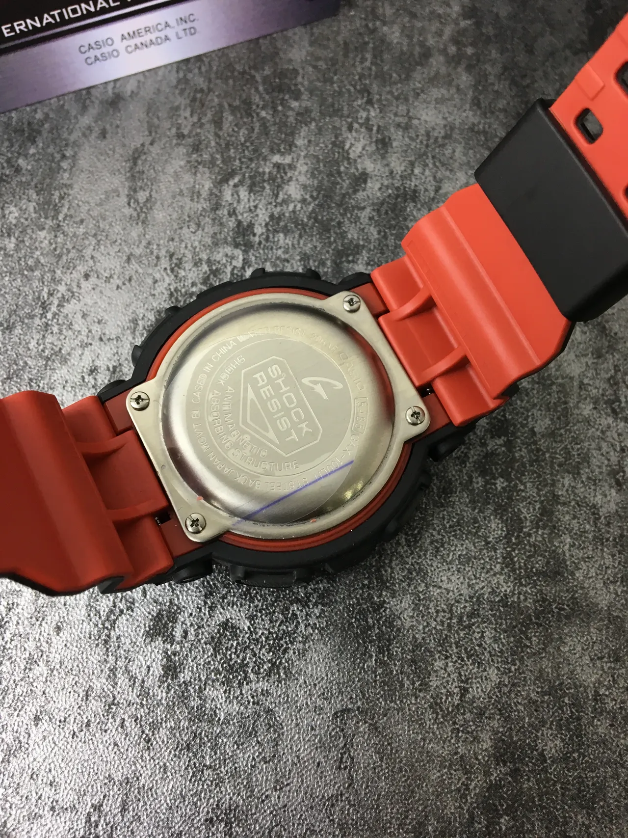 Casio G-Shock GA-100 Reloj Deportivo Negro y Naranja 2