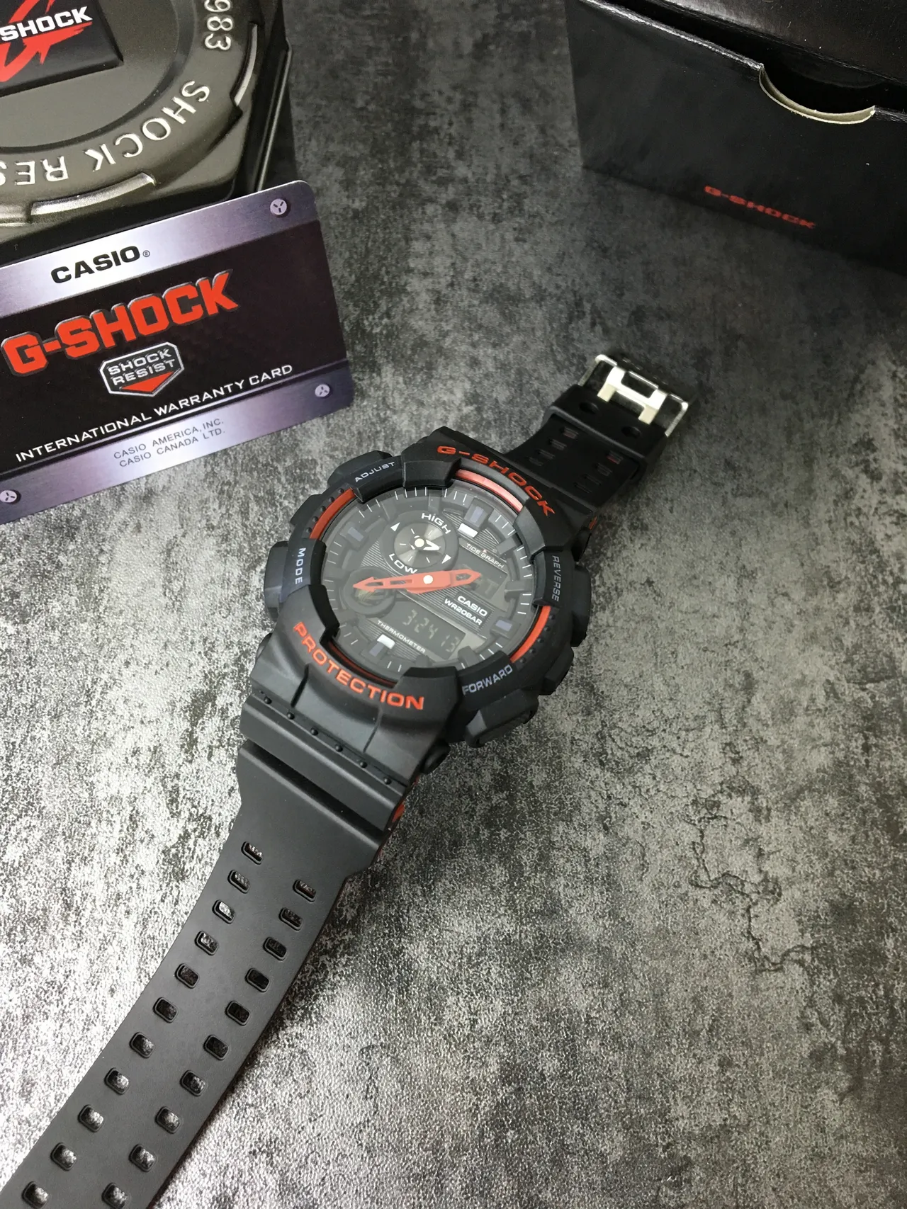 Casio G-Shock GA-100 Reloj Deportivo Negro y Naranja 4