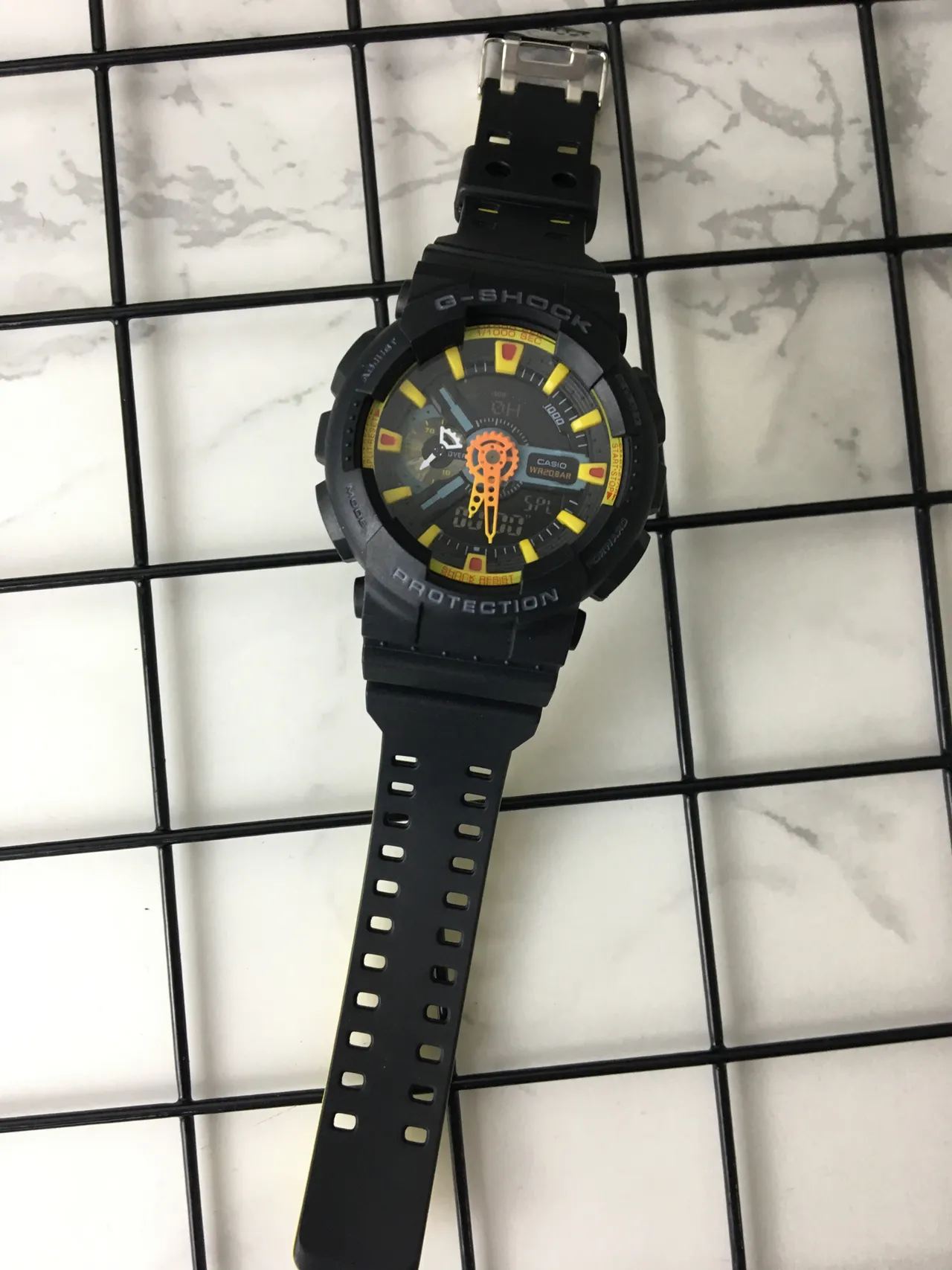 Casio G-Shock GA-100 黑色 黄色 橙色 运动手表 6