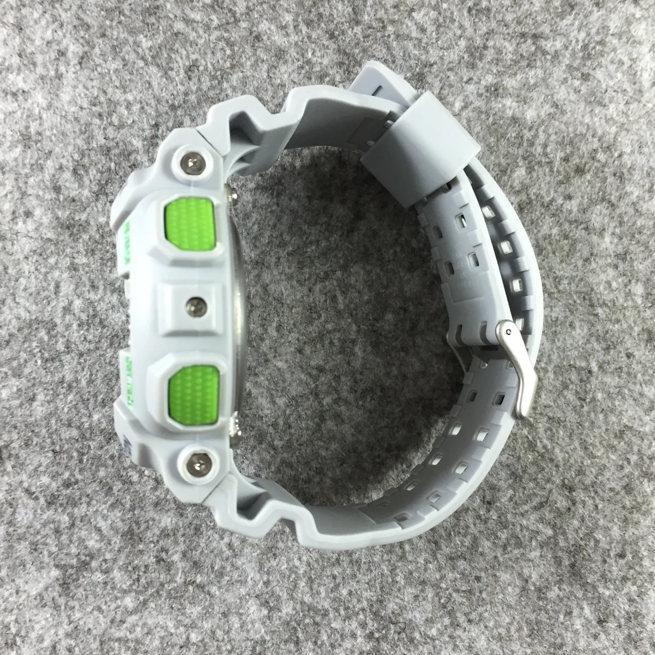 Casio G-Shock GA-100 Light Gray and Lime Green Sports Watch 11