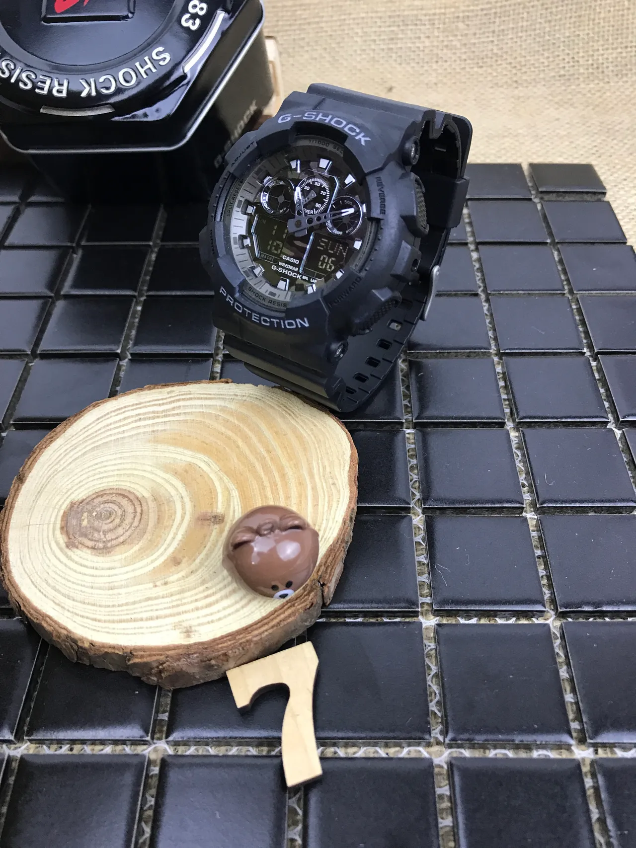 Casio G-Shock GA-100 磨砂黑树脂运动手表 12