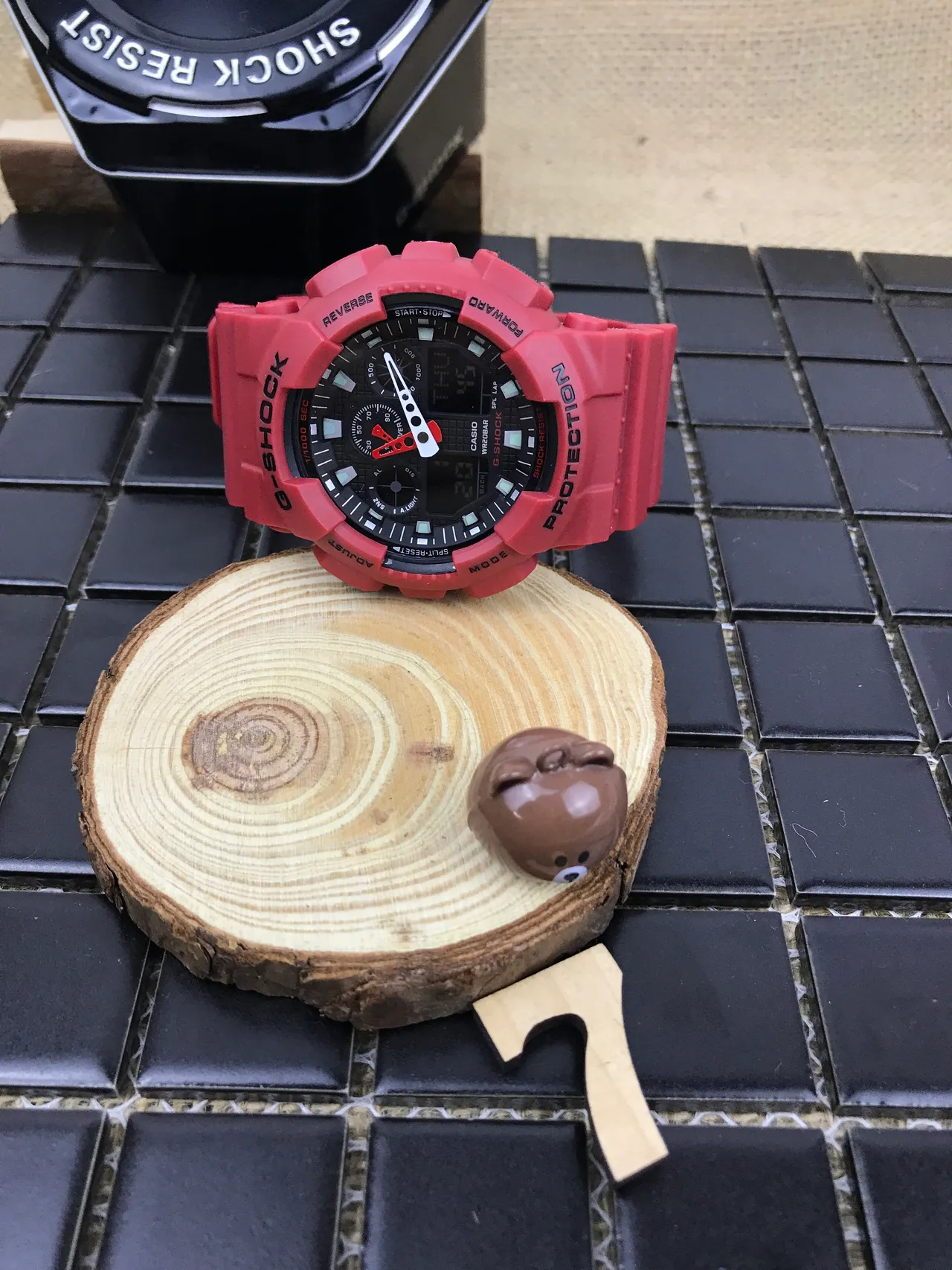 Casio G-Shock GA-100 橙色树脂运动手表 8