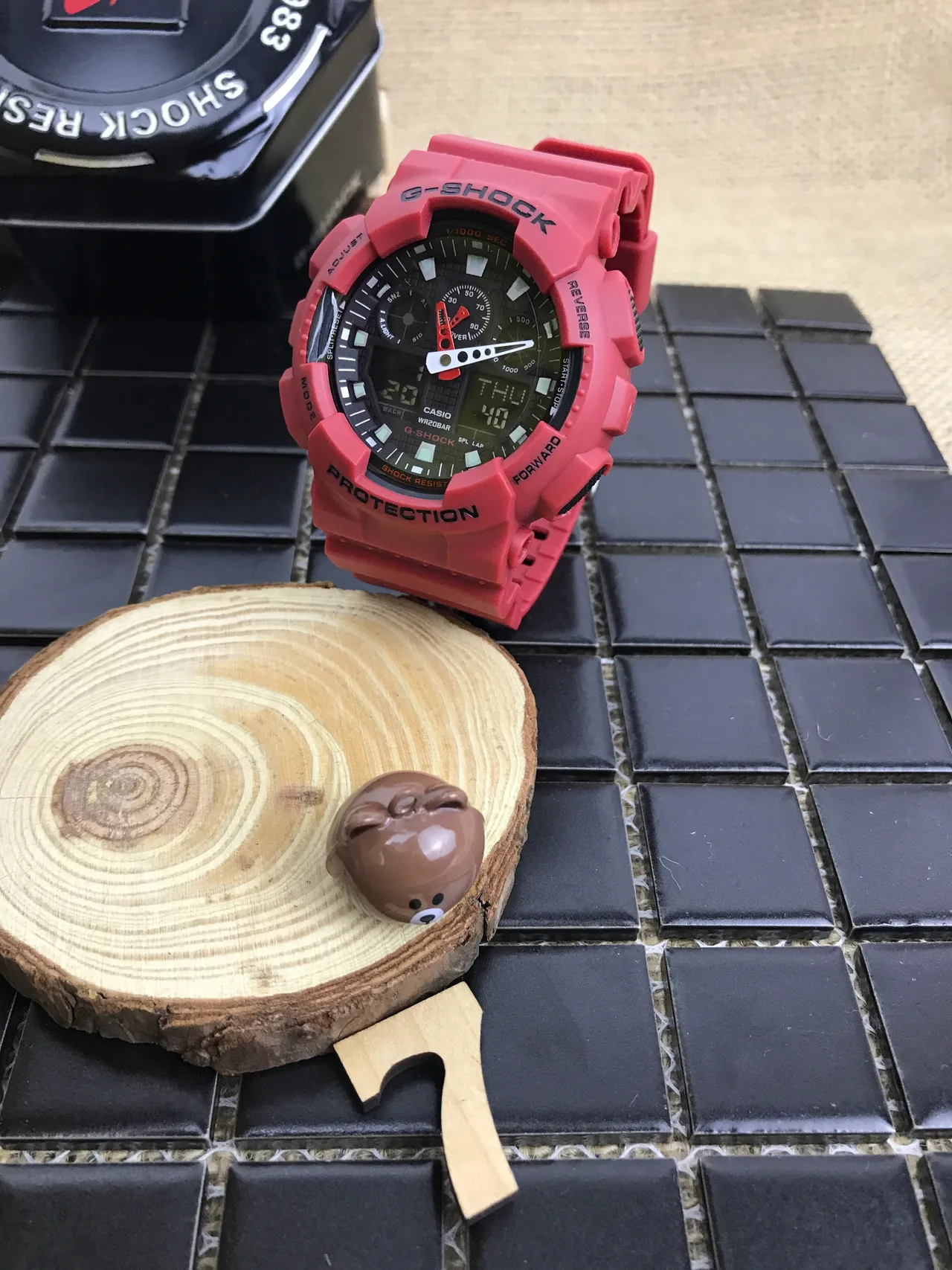 Casio G-Shock GA-100 橙色树脂运动手表 9