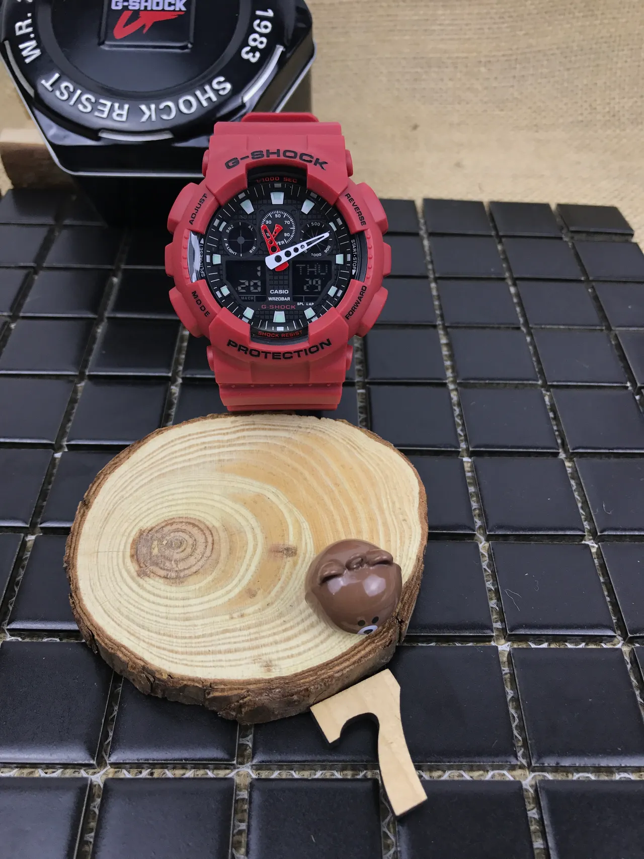 Casio G-Shock GA-100 橙色树脂运动手表 10