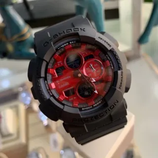 Casio G-Shock GA-100 Red and Black Sports Watch