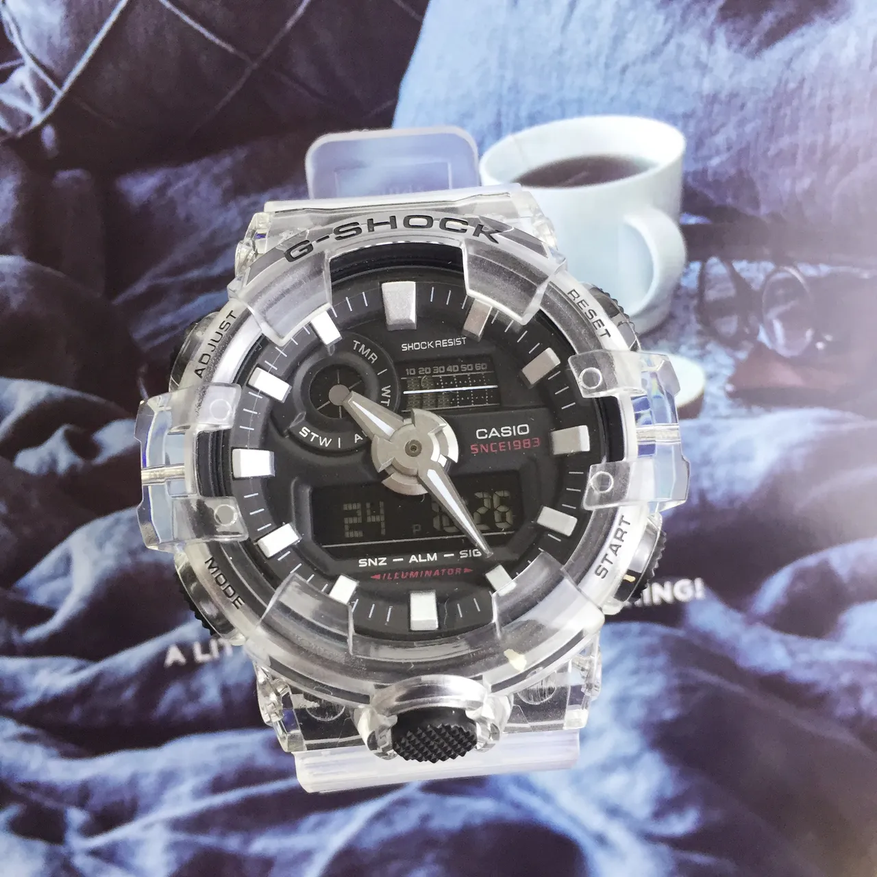 कासियो G-Shock GA-100 पारदर्शी रेजिन स्पोर्ट्स वॉच 6