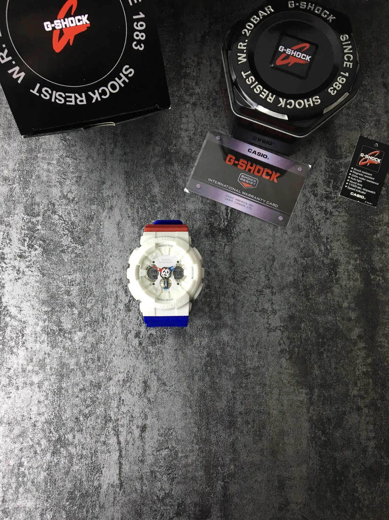 Casio G-Shock GA-100 সাদা লাল নীল স্পোর্টস ওয়াচ 2
