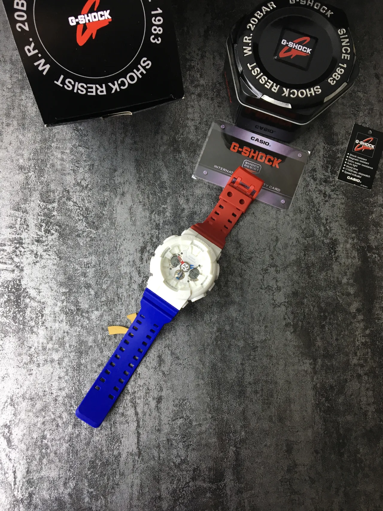 Casio G-Shock GA-100 সাদা লাল নীল স্পোর্টস ওয়াচ 6