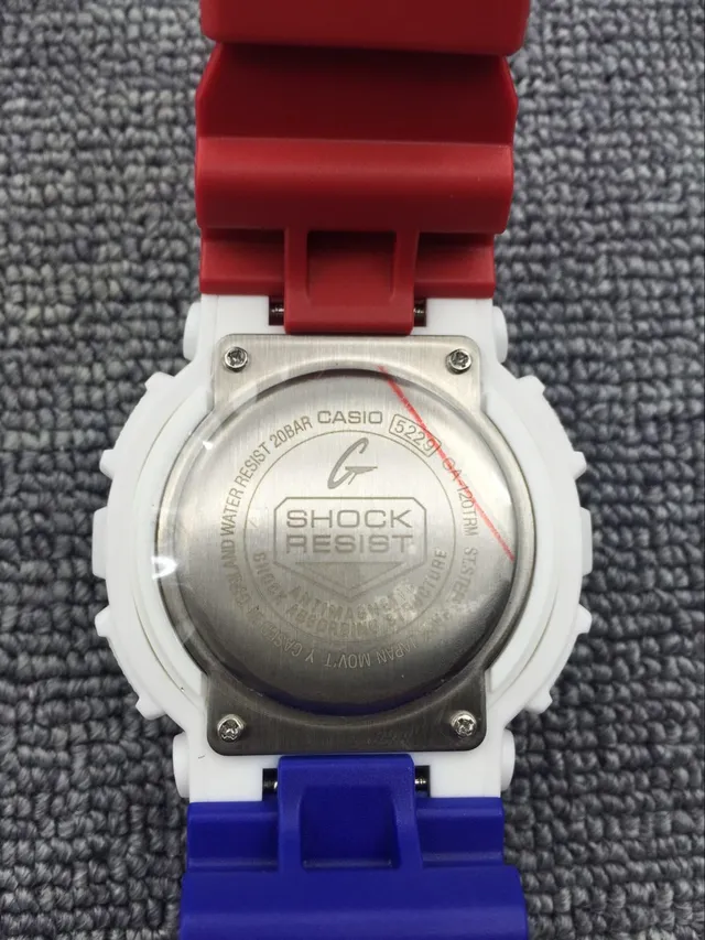 Casio G-Shock GA-100 সাদা লাল নীল স্পোর্টস ওয়াচ 10