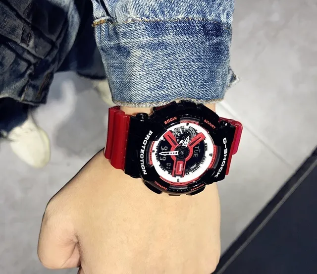Casio G-Shock GA-110 Montre sport en résine translucide rouge 8