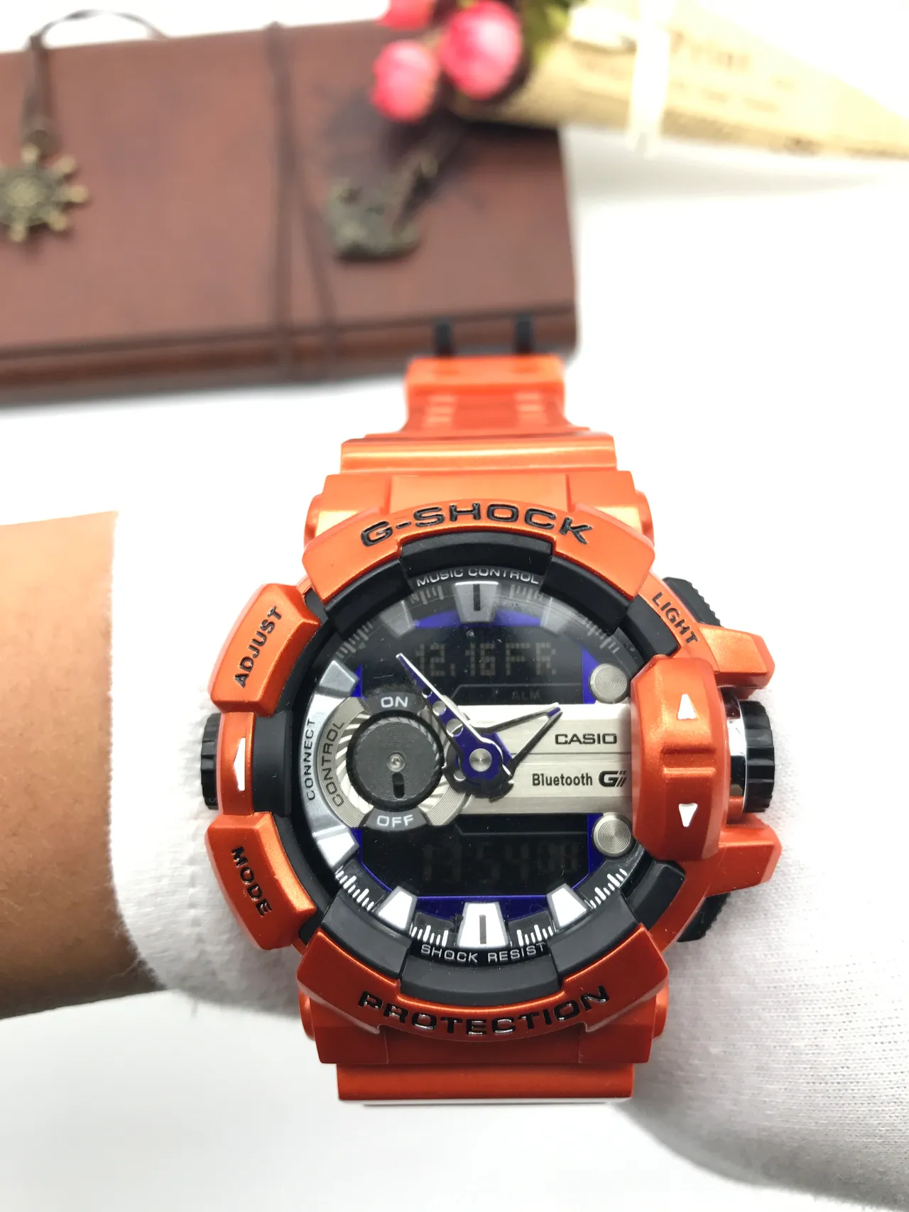 Casio G-Shock GA-2100 Bluetooth Laranja Relógio Esportivo 2