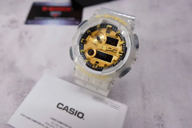 Casio G-Shock GA-2100 Transparent Gold Resin Case Dial Watch 2