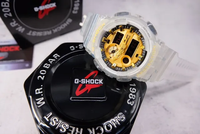 Casio G-Shock GA-2100 Transparent Gold Resin Case Dial Watch 4