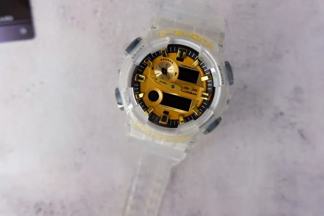 Casio G-Shock GA-2100 Transparent Gold Resin Case Dial Watch 6
