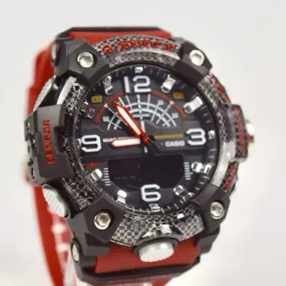Casio G-Shock Mudmaster Carbon Fiber and Red Sports Watch