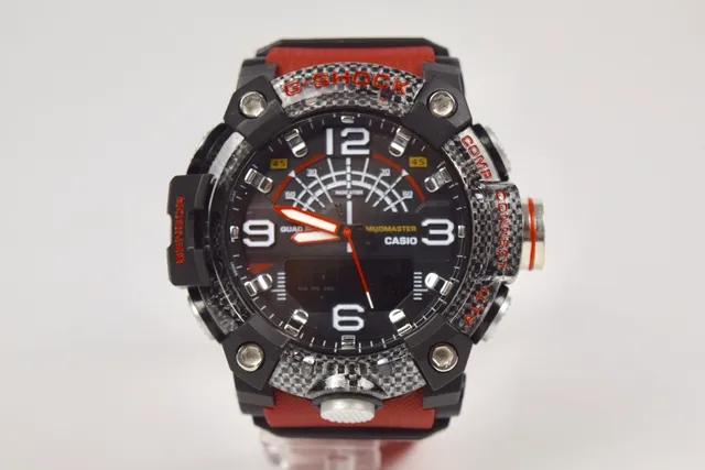 Casio G-Shock Mudmaster Carbon Fiber and Red Sports Watch 4