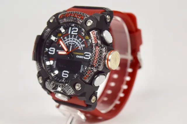 Casio G-Shock Mudmaster Carbon Fiber and Red Sports Watch 7