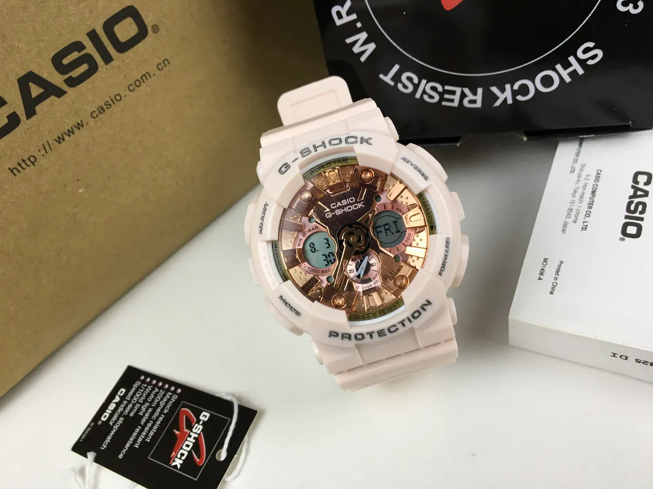 Casio G-Shock Dial Rose Gold Off-White Reloj Deportivo 2