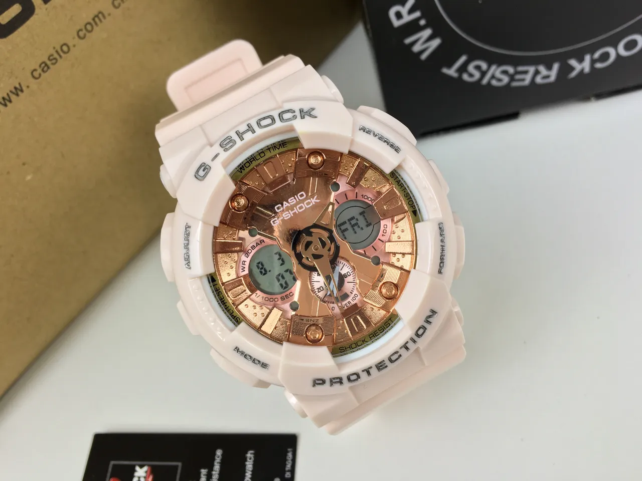 Casio G-Shock Dial Rose Gold Off-White Reloj Deportivo 8