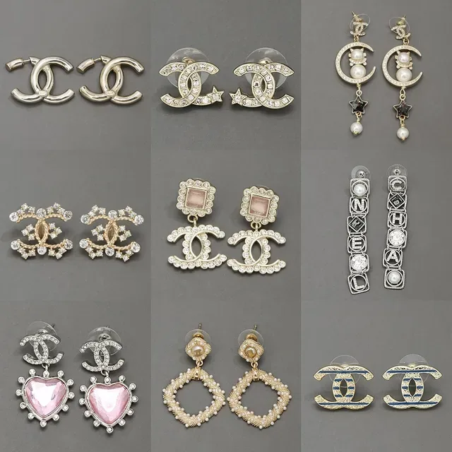 Chanel CC Logo Pearl and Crystal Earrings 3