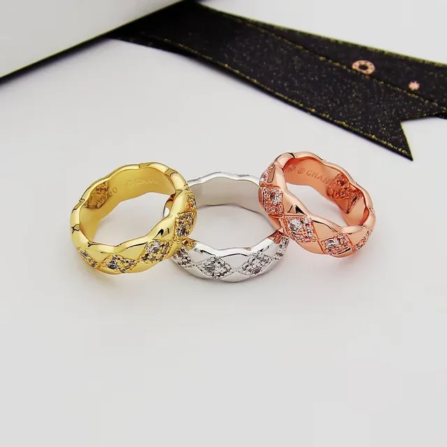 Chanel Coco Crush Quilted Diamond Pavé Rose Gold Ring 3