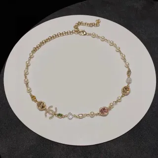 Chanel لؤلؤ وجواهر CC Logo سلاسل