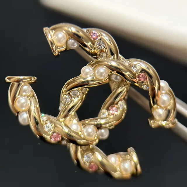 Chanel Twisted CC Pearl and Crystal Earrings 2