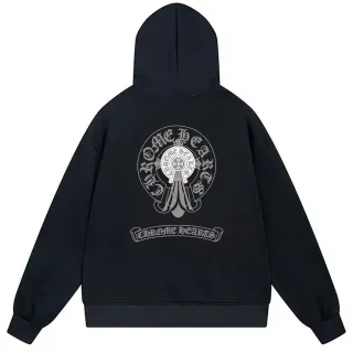 Chrome Hearts Circle Logo Black Oversized Hoodie — hoodies & fleece wholesale supplier photo