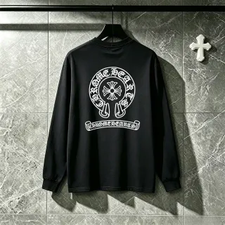 Chrome Hearts Circular Cross Logo Black Long-Sleeve T-Shirt by Chrome Hearts — t-shirts supplier, yupoo album photo