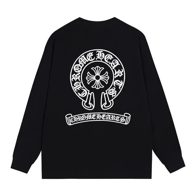 Chrome Hearts Circular Cross Logo Black Long-Sleeve T-Shirt 3