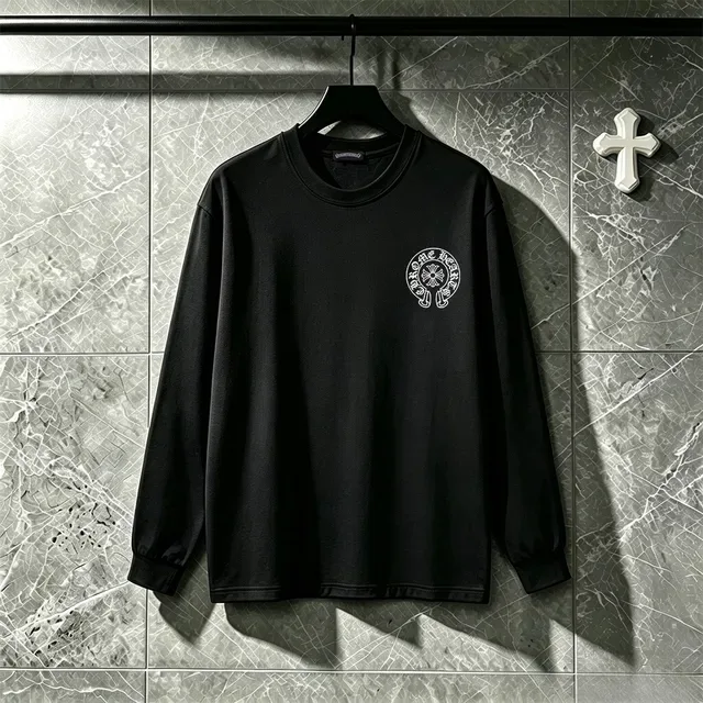 Chrome Hearts Circular Cross Logo Black Long-Sleeve T-Shirt 6