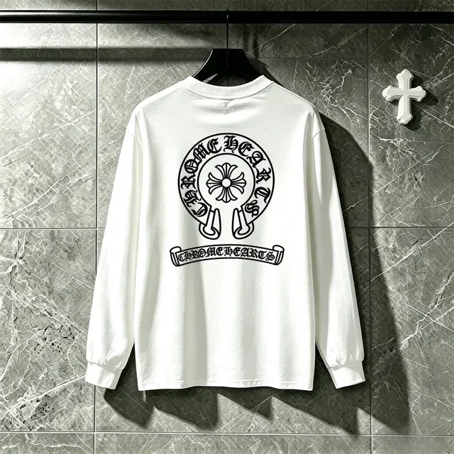 Chrome Hearts Circular Cross Logo Black Long-Sleeve T-Shirt 8