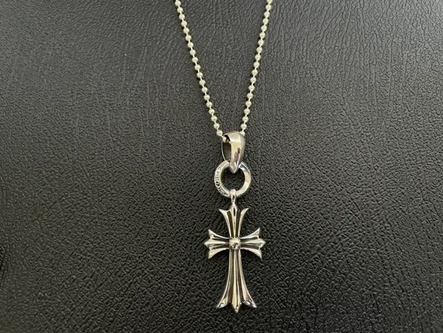Chrome Hearts Cross and Dagger सिल्वर गॉथिक ऑर्नेट नेकलेस 2