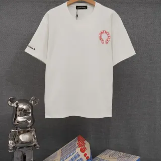 Chrome Hearts Embroidered Horseshoe Logo Off-White T-Shirt