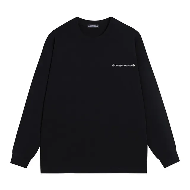 Chrome Hearts Floral Grid Graphic Black Long-Sleeve T-Shirt 4