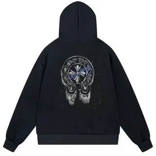 Chrome Hearts Graphic Back Dripping Cross Hoodie