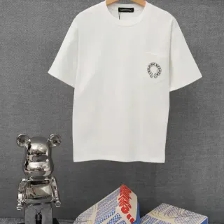 Chrome Hearts Pocket Tee White Embroidered Logo T-Shirt