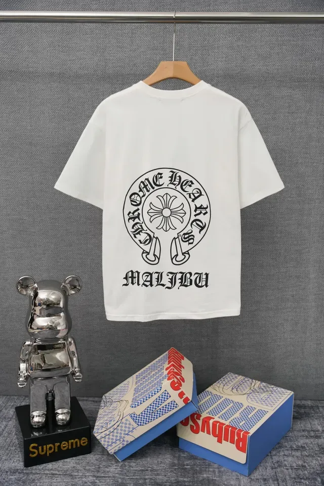 Chrome Hearts সাদা এমব্রয়ডারি লোগো পকেট টি-শার্ট 3