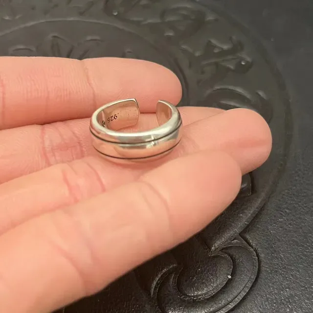 Chrome Hearts Anillo Spinner Giratorio de Tres Capas Plateado 5