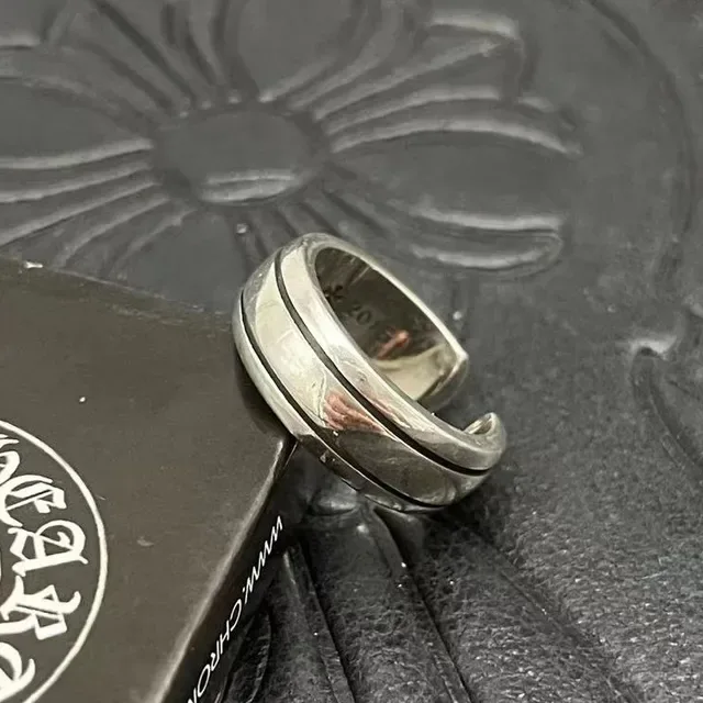 Chrome Hearts Anillo Spinner Giratorio de Tres Capas Plateado 8