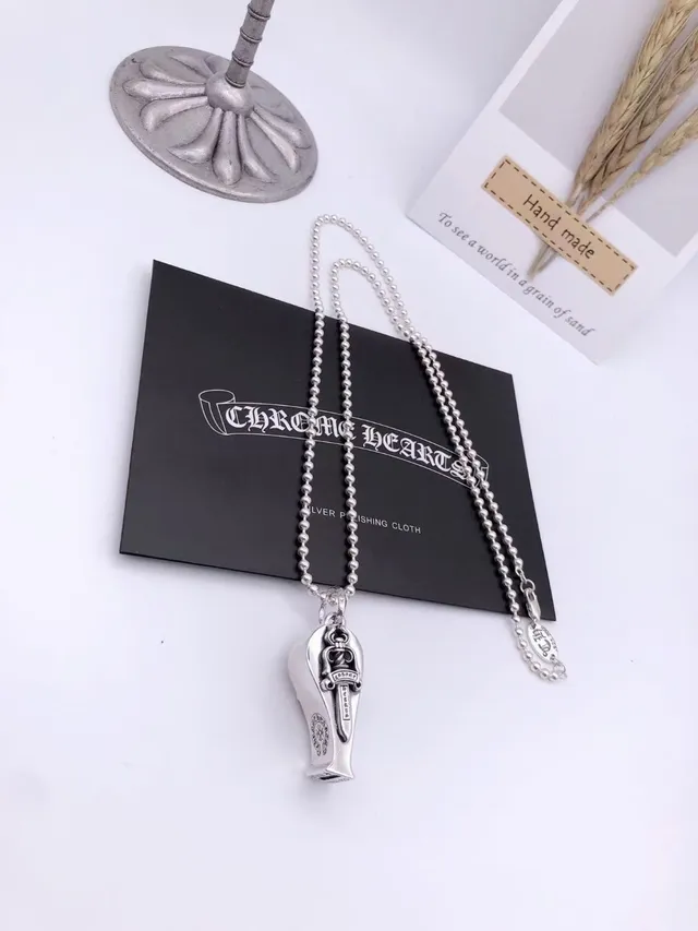 Chrome Hearts pendentif sifflet collier en argent 4