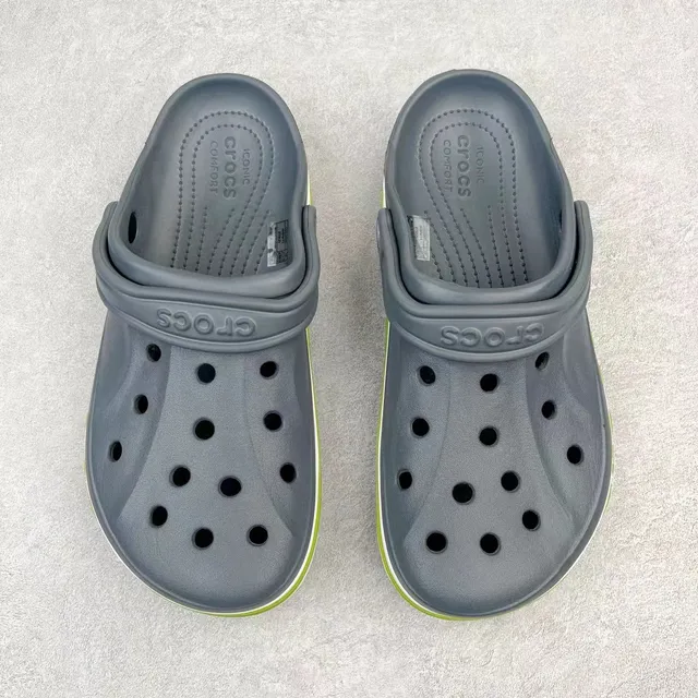 Crocs Classic Clog Navy and Lime Green Clogs 2