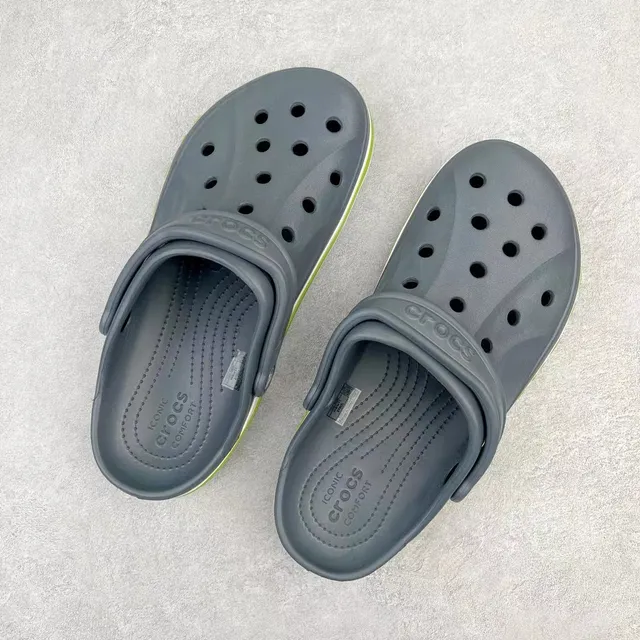 Crocs Classic Clog Navy and Lime Green Clogs 3